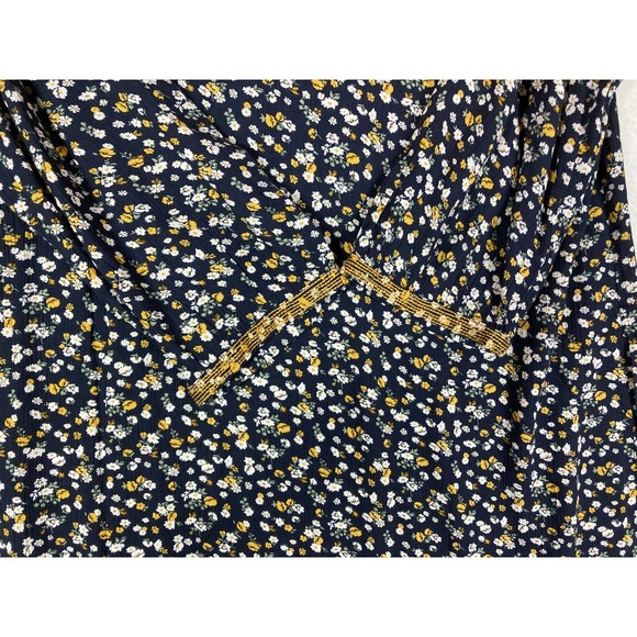 J. Jill Women's Embroidered Floral Print Tunic Dress Long Sleeve Boho Size L - Picture 8 of 11